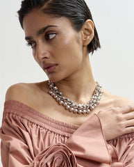 Jecki Rhinestone Necklace - Silver