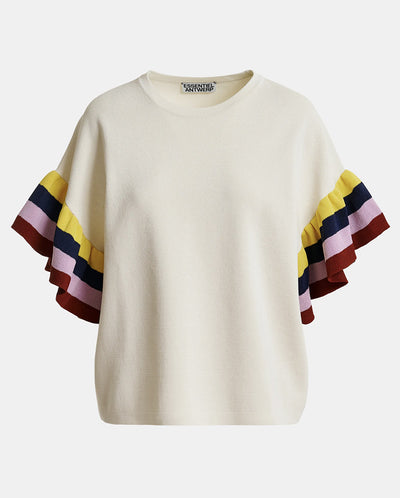 Januar Knit Top - White Mix