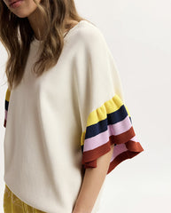 Januar Knit Top - White Mix