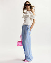 Jesuis Barrel leg Pant - Electric Cyan