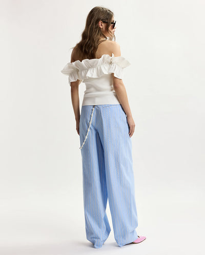 Jesuis Barrel leg Pant - Electric Cyan