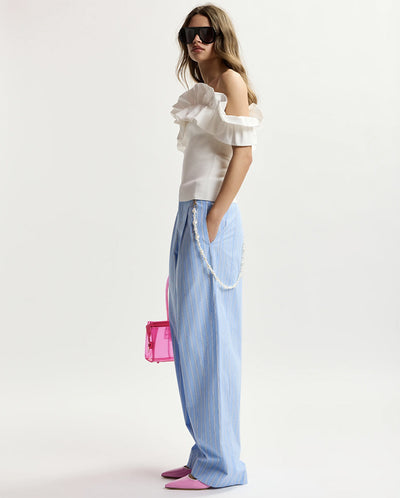 Jesuis Barrel leg Pant - Electric Cyan