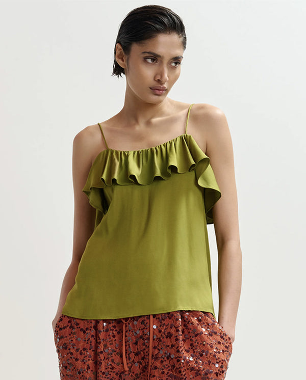 Janielle Strappy Top - Avocado