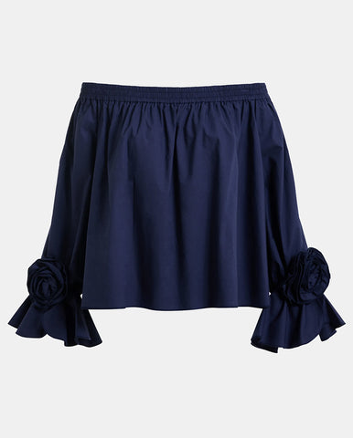 Joss Flared Jean Shorts - Patriot Blue