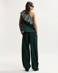Kurry Barrel Leg Pant - Bottle Green