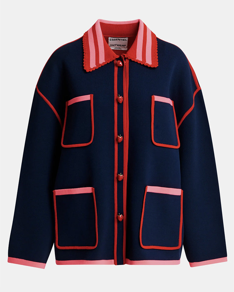 Kokorico Knitted Cardigan - Navy
