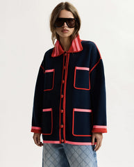 Kokorico Knitted Cardigan - Navy