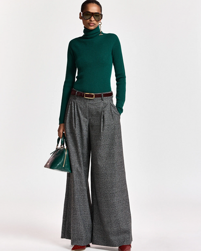Kollection Wide Leg Pant - Charcoal