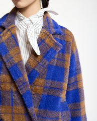 Karreau Check Cardigan - indigo Ink