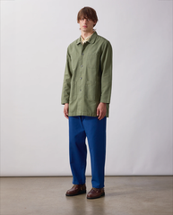 Canvas Long Shop Coat - Olive
