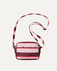 Stripes Small Cross Body Bag -Pink stripes