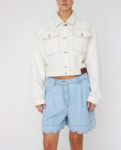 Soft Denim Shorts - Light Blue