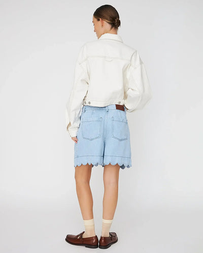 Soft Denim Shorts - Light Blue