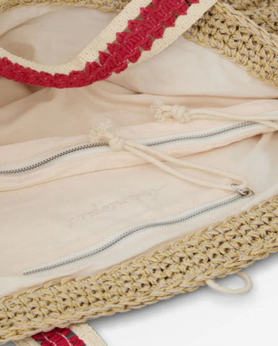 Strawchet Pheobe Bag - Nature/Red