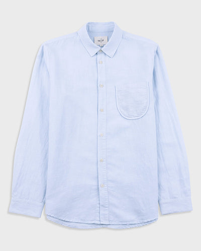 Contrast Pocket Shirt - Soft Blue