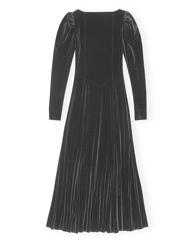 Velvet Jersey Maxi Dress BLACK
