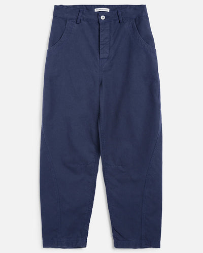 Twisted Seam Jacquard Trouser - Navy