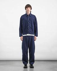 Twisted Seam Jacquard Trouser - Navy