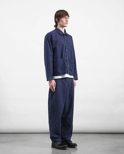 Twisted Seam Jacquard Trouser - Navy