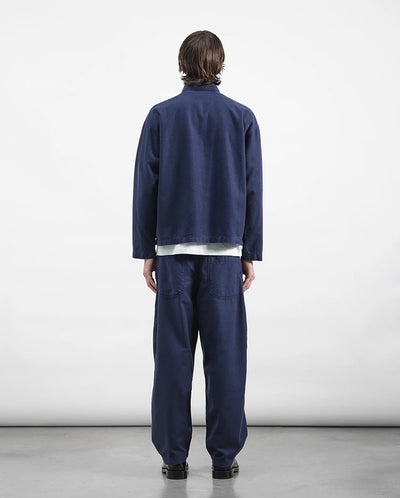 Twisted Seam Jacquard Trouser - Navy