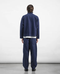 Twisted Seam Jacquard Trouser - Navy