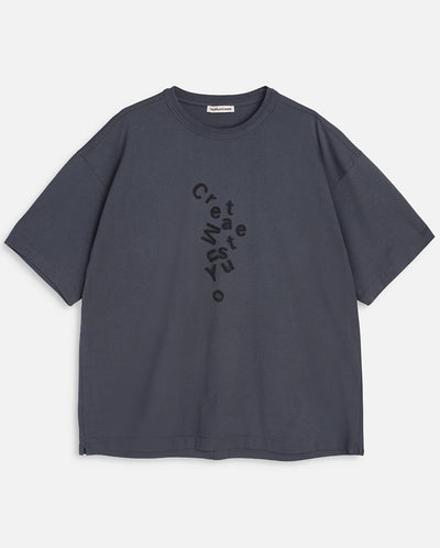 SCRAMBLED PRINT T SHIRT - GREY