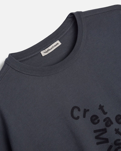 SCRAMBLED PRINT T SHIRT - GREY