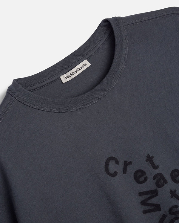 SCRAMBLED PRINT T SHIRT - GREY