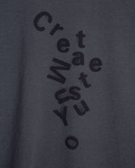 SCRAMBLED PRINT T SHIRT - GREY