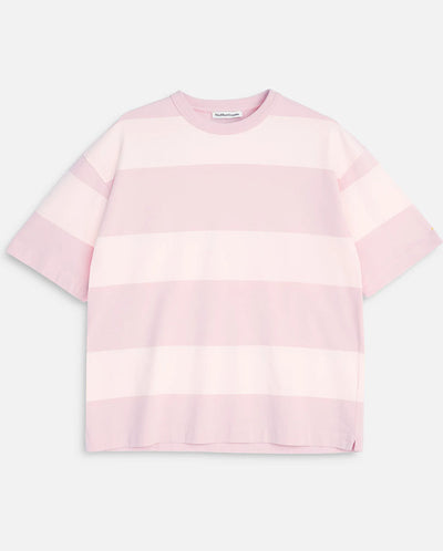Triple Wide Stripe T-Shirt - Pink Multi