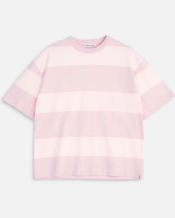 Triple Wide Stripe T-Shirt - Pink Multi