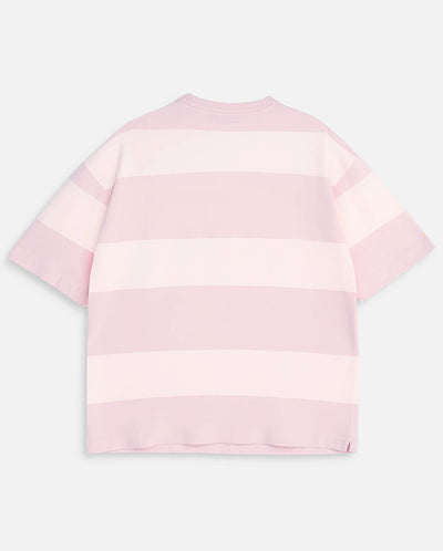 Triple Wide Stripe T-Shirt - Pink Multi