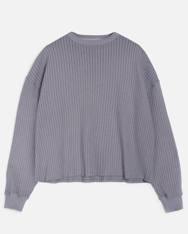Studio Perforated Sweatshirt - Grey