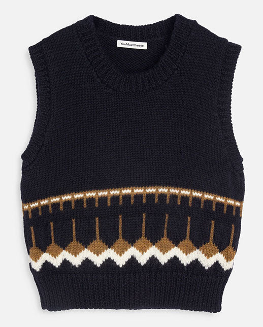 Coda Knit Vest - Navy Multi