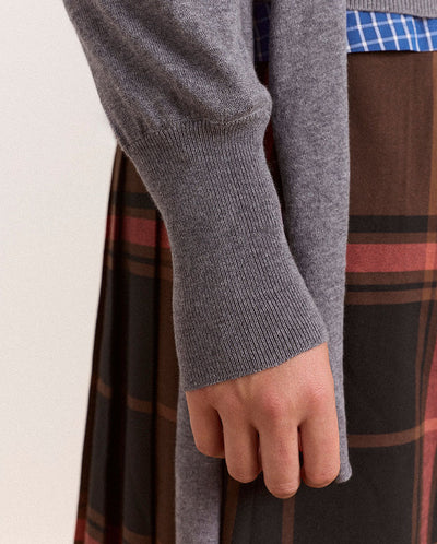 Venna Wrap Merino Wool Cardigan - Grey