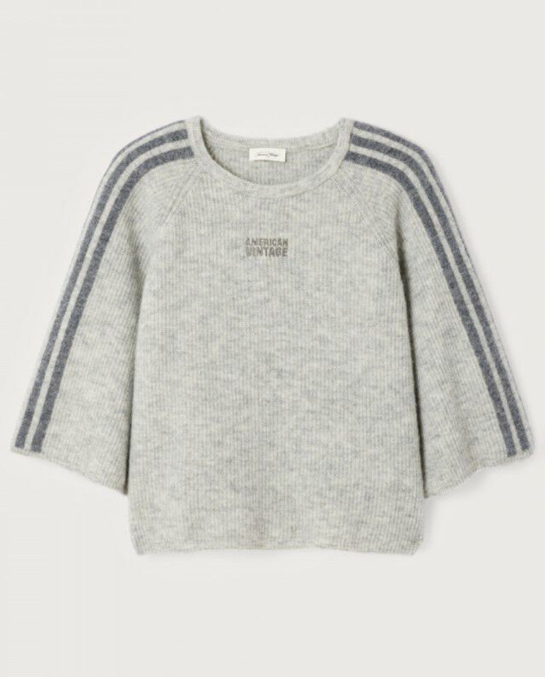 Vitow Crew Neck Tunic Knit- Grey