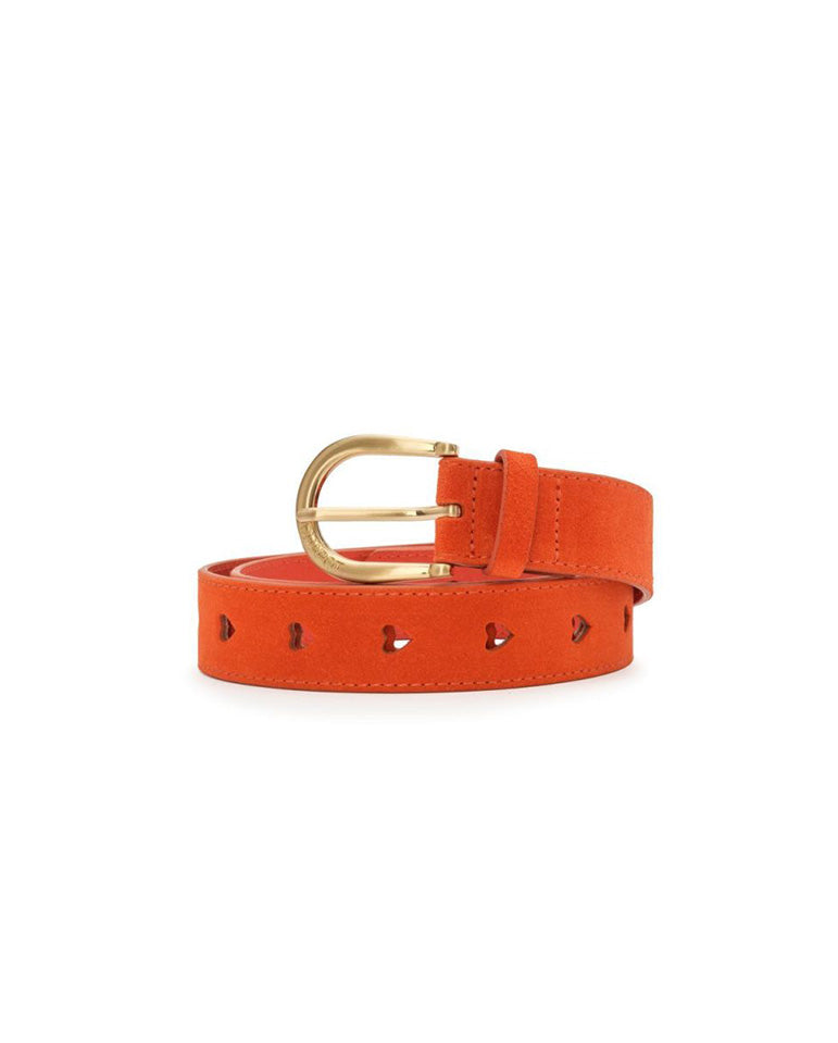 Cut it Out heart Belt - Tangerine