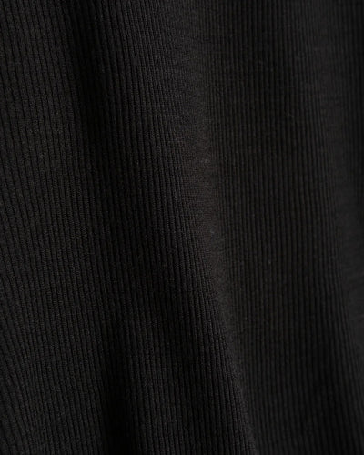 Rib Wool Turtle Neck - Black