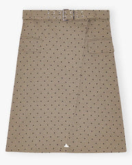 Flock Check suiting Skirt Tigers Eye