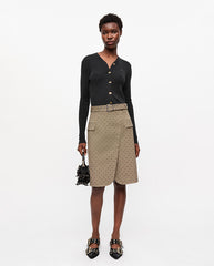 Flock Check suiting Skirt Tigers Eye