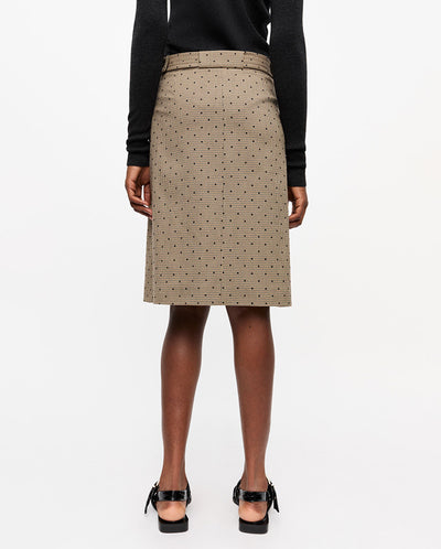 Flock Check suiting Skirt Tigers Eye
