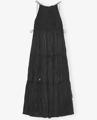 Viscose Habotai Maxi Smock Dress Phantom