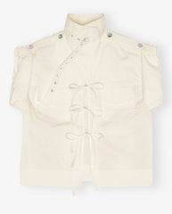 Stretch Cowl Neck Blouse - Egret