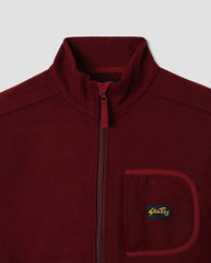 Wool Fleece Jacket - Dark Red