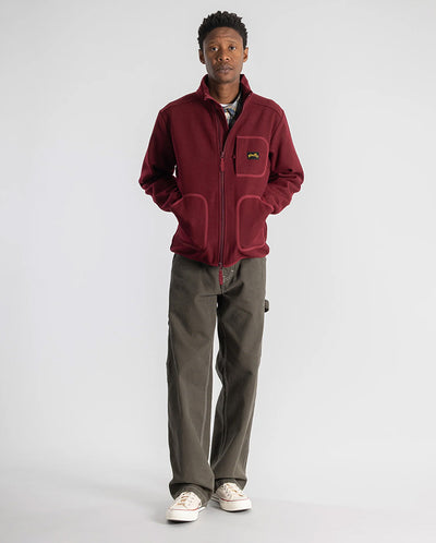 Wool Fleece Jacket - Dark Red