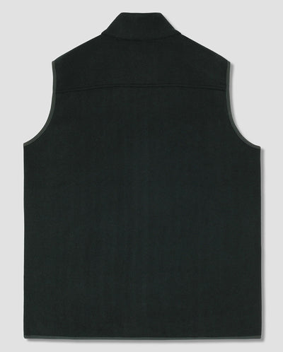 Wool Fleece Vest - Very Dark Green