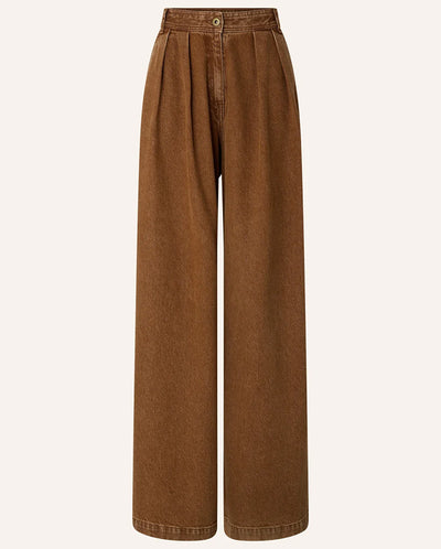Diegui Wide Pleat Trouser - Toffee