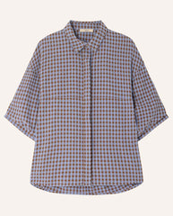 Florentina Blouse - Amber Blue Gingham