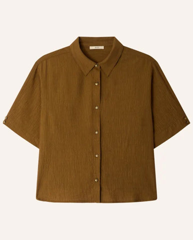 Alfassa Knotted Shirt - Smoke Green