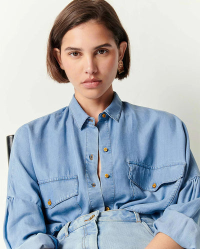 Botania Chambray Shirt Provencia Blue